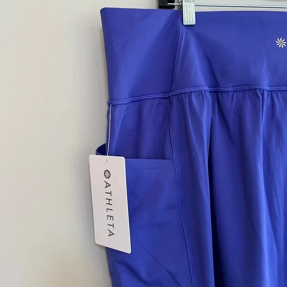 NWT Athleta Salutation Stash High Rise 16.5” Skort in Dark Lapis Blue, 2X